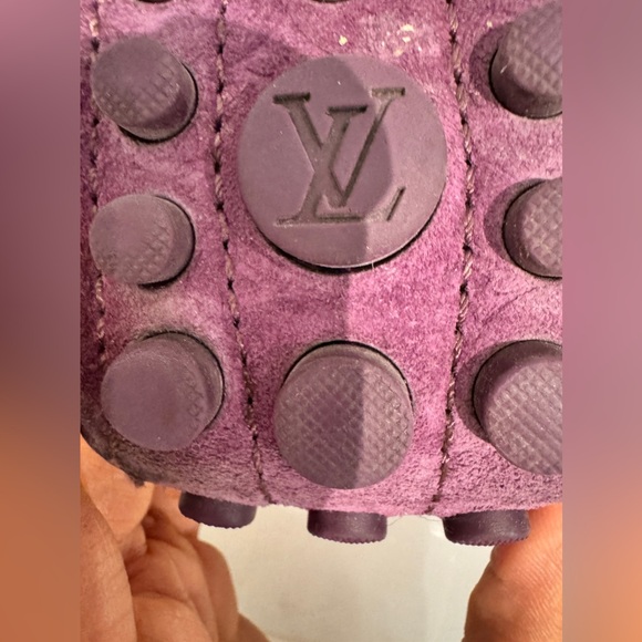 Pre-Owned Louis Vuitton purple Suede Loafers - Picture 6 of 8